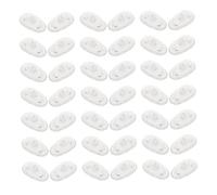 Vaguelly 30 Pairs Silicone Eyeglass Nose Pads Soft Professional Glasses Pads Anti-slip Nose Cushions for Frames Sunglasses Full-frame Glasses Replacement