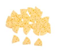 Vaguelly 30 Pcs Miniature Resin Cheese Figurines Realistic Simulation Food Ornaments for Dollhouse Kitchen Decoration DIY Craft Accessories