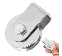 Vaguelly 300kg Single Pulley Wheel Steel Fixing Pulley Wear Resistant Professional Silver Steel Loading for Industrial Boats