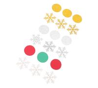 Vaguelly 300pcs Christmas Snowflake Paper Confetti with Red Green Gold Silver Glitter Sparkling Table Scatter for Holiday Parties Dessert Tables and Festive Decorations