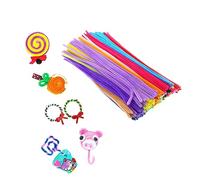 Vaguelly 300pcs Colourful Twisted Rods Wool Tops Bar Kids DIY Craft Materials Educational Toy Playset for Handmade Props and Art Making