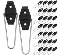 Vaguelly 30pcs Black Picture Frame Back Supports for Photo Frames Multi-purpose Iron and Plastic Easel Back Stand for Offices and Studios