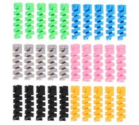 Vaguelly 30pcs Flexible Silicone Cable Wire Saver for Phone Charger Cord Usb Cable Protector Sleeve to Prevent Fraying and Breakage during Daily Use