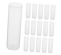 Vaguelly 30pcs Flip-top Storage Container Plastic Tubes Vials Lids for Crafts Lab Samples Plants Toys Pills Coins