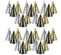 Vaguelly 30Pcs Happy Year Party Hats Assorted Cone Hats for Adults for Year Eve Decorations Photo Props for Festive Celebrations