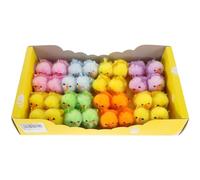 Vaguelly 32pcs Colorful Plush Easter Chicks Soft Fluffy Chick for Decorations Craft Projects Outdoor Use Water Resistant Ornaments for Easter Parties