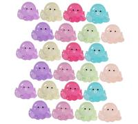 Vaguelly 32pcs Mini Resin Octopus Figures Luminous Resin Animals for Fairy Gardens Aquarium Dollhouse DIY Craft Ocean Animal Decor