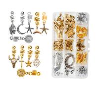 Vaguelly 33pcs Dreadlocks Accessories Hair Jewelry Crystal Wire Wrapped Braid Accessories for Dreadlock Hair for Braids and Jewelry