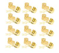 Vaguelly 36pcs DIY Hollow Hair Rings for Braids Dreadlock Accessories Elegant Hair Jewelry Decorations for Women and Men Stylish Braid Charms