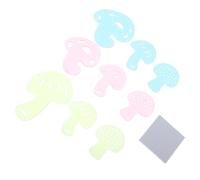 Vaguelly 36pcs Luminous Mushroom Shape Glow Dark Wall Stickers Decorative Decals for Bedroom Nursery Party Resin Material Easy Peel and Stick Plastic Wood Ceramic Glass Metal