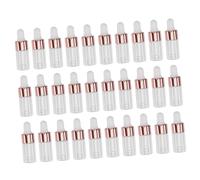Vaguelly 3ml Rose Gold Essential Oil Dropper Bottles 30pcs Glass Dispenser Bottles for Aromatherapy Sample Refillable Liquid Pipettes for Travel and Home