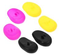 Vaguelly 3pairs Staining Earmuffs for Hair Coloring Silicone Ear Covers Protect Hair Dyeing Process during Shower Salon Use