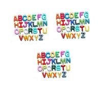 Vaguelly 3pcs 26pcs Alphabet Letters for Kids Wooden Abc Magnets Large Fridge Magnets for Early Education