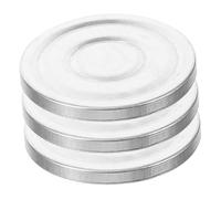 Vaguelly 3pcs 38mm Aluminum Blusher Tray Diy Makeup Palette Organizer Cosmetic Container Eyeshadow Case Liner Accessory for Professional and Personal Use