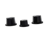 Vaguelly 3pcs Black Plastic Volume and Tone Control Knobs for Electric Guitar Jazz Style, Guitar Accessories Set with 2 Large and 1 Small Knob, Compatible with Gd42 Models