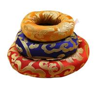 Vaguelly 3pcs Buddhist Sound Bowl Mat Tibetan Singing Bowl Pad Chinese Embroidery Luck