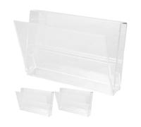 Vaguelly 3pcs Clear Plastic Cassette Tape Cases Durable Audio Cassette Storage Box with Lid Transparent Organizer for Retro Music Tapes and Greeting Card Storage