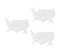 Vaguelly 3pcs DIY USA Map Puzzle Casting Mold Reusable Boys and Girls World Map Jigsaw Puzzle Mould