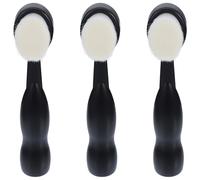 Vaguelly 3pcs Facial Cleansing Brush with Long Handle, Self-Standing Face Washing Tool for Deep Cleaning and Exfoliation, Abs Handle Facial Brush to Promote Skin Pressure and Absorption
