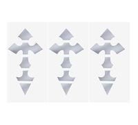 Vaguelly 3pcs Guitar Fretboard Inlay Stickers Rock Stickers Easy Stick Peel Vinyl Shape Decals