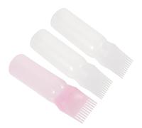 Vaguelly 3Pcs Hair Dye Bottle Applicator Comb for Salon and Home Use Lightweight Plastic Hair Coloring and Washing Bottles with Smooth Surface for Even Scalp Application
