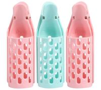 Vaguelly 3pcs Hair Rollers with Clips for Easy to Use Physical Curly Hair Styling Asb Material Curling Styling Tools Random Color