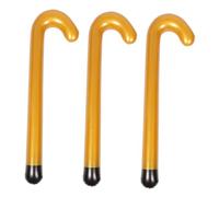 Vaguelly 3pcs Inflatable Cane Funny PVC Blow Up Crutch for Costume Fancy Dress Accessory Safe Portable Walking Stick for Seniors Party Decorations and Outdoor Use