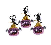 Vaguelly 3pcs LED Pumpkin Lantern Necklace for Halloween Party Flashing Pumpkin Pendant for Costume Ball Fun Halloween Decoration for Rave Events and Celebrations