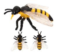 Vaguelly 3pcs Lifelike Plastic Bee Figurines Realistic Insect Models for Educational Science Birthday Party Favors