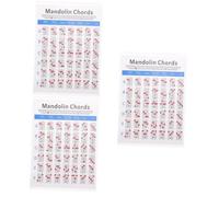 Vaguelly 3pcs Mandolin Chord Chart Coated Paper Note Practical Mandolin Chord Diagram for Beginners and Musicians