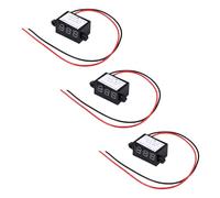 Vaguelly 3pcs Mini 0.28 Inch Waterproof Digital Dc Voltmeter Two-wire Voltage Tester 3.0-30v Power Tester for Automotive Circuit Testing with Green LED Display