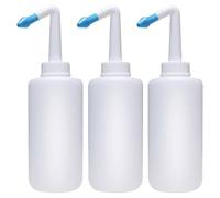 Vaguelly 3pcs Plastic Nose Cleaner Bottles 300ml Each with Simple Operation and Easy to Carry Design for Effective Nasal Irrigation and Congestion Relief at Home