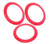 Vaguelly 3pcs Plastic Toss Rings for Outdoor Games, Red Juggling Accessories Set for Circus Skills and Throwing Circle