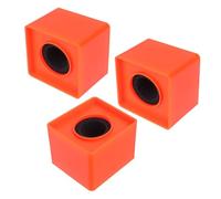 Vaguelly 3pcs Portable Square Microphone Logo Flag Station with Abs Material and Bright Orange Colour Suitable for Interview Conference and Broadcasting Use Per Pack