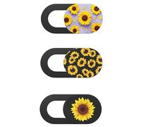 Vaguelly 3pcs Privacy Cover Webcam Lid Lens Sunflower Cover Laptop Desktop Computer Abs Material Large Hole Design Won't Interfere with Closing Protect Your Security Safe Digital Life