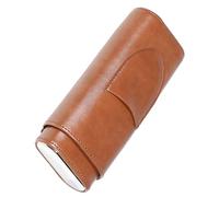 Vaguelly 3pcs Pu Leather Cigar Case Travel Cigar Humidor Case Stylish Luxurious Design for Outdoor Everyday Use Men