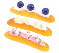 Vaguelly 3pcs Real-like Design Fake Bread Model Boys and Girls Kitchen Accessories Fake Food Toys for Boys and Girls Play Food Kitchen Role Play