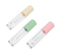 Vaguelly 3pcs Refillable Lip Gloss Tube Container Lipstick Storage Bottles for DIY Makeup for Lip Samples Personal Use Random Color
