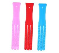 Vaguelly 3pcs Reflexology Stick for Lower Back Pain Meridian Beat Deep Tissue Portable Massager Options Blue Red Pink Random Color