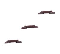 Vaguelly 3pcs Roller Saddle Guitar Bridge Archtop Replacement for Bass Guitar Material Stand Wear Height by Two Knobs Lightweight and Floating Bridge