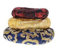 Vaguelly 3pcs Singing Bowl Cushion Mat Tibetan Buddhist Pad Handmade Meditation Sound Bowl Mat