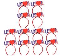 Vaguelly 3sets American Flag Theme Headband Hair Band Patriotic Party Accessory Cosplay Headdress Independence Day Celebrations 4pcs*3