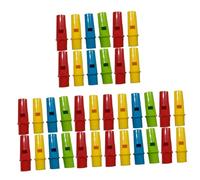 Vaguelly 3sets Educational Music Toys Kids Pan Flutes Flute Whistles Diy Music Instrument Abs Safe Material 25pcs*3 Random Color