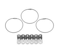 Vaguelly 3sets Furniture Tip Kit Metal Cabinet Tethers Childproof Wall Anchor Safety for Bookcase Tip Bracket Kit for Earthquake Protection