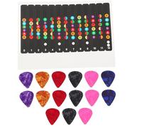 Vaguelly 3sets Guitar Stickers Set Practical Fretboard Labels for Beginners Material Helps Guitar Practice Picks Included
