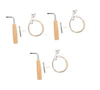 Vaguelly 3sets Lyre Harp String Fixing Accessories Replacement Pegs Tuning Wrench for Precise String Maintenance Suitable for Dulcimer Harpsichord