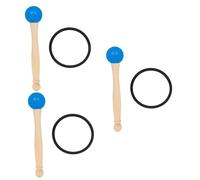 Vaguelly 3sets Singing Bowl Mallet Rubber Lightweight Wooden Handle for Meditation and Ages Playing Sound Bowls