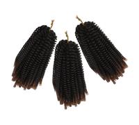 Vaguelly 3sets Synthetic Spring Braids Strands Crochet Hair Extensions Afro Twist Wigs for Women