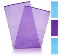 Vaguelly 4 Pcs Body Exfoliating Washcloth Nylon Bath Towels Exfoliating Cloth Dead Skin Removal Cleansing of The Skin Daily Bathing Shower Use