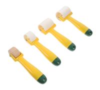 Vaguelly 4 Pcs Wallpaper Seam Roller with Double Way Bearing Durable Plastic and Wood Construction Tools for Flat Pressure and Smooth DIY Wall Vinyl Film Automotive Sound Insulation